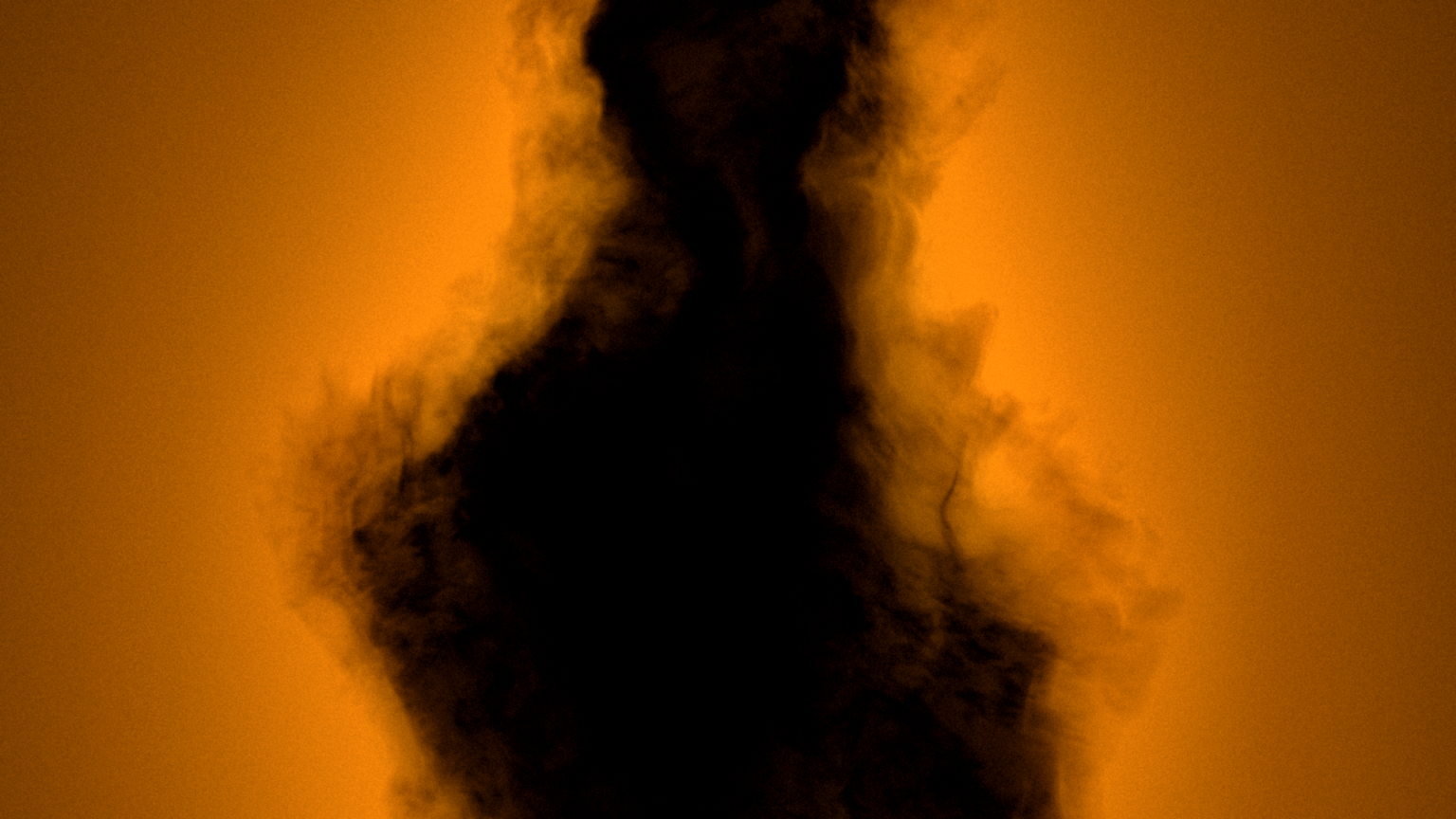 orange and black flame reversed image